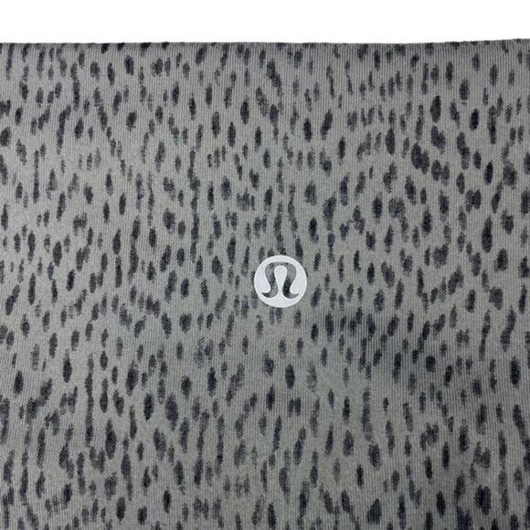 LULULEMON Wunder Under Crop II Luon Roll Down Sz 4 Dottie Dash Slate Black - Picture 10 of 11